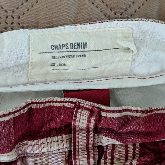Chaps plaid shorts sz 36 - Picture 2 of 3